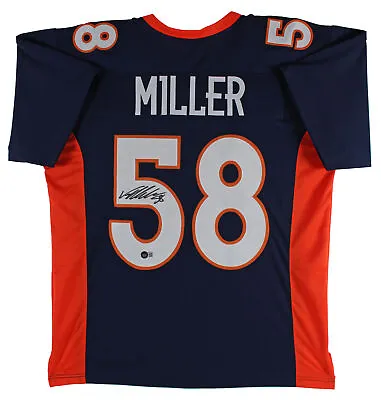 Von Miller Authentic Signed Navy Blue Pro Style Jersey Autographed BAS Witnessed • $279.99