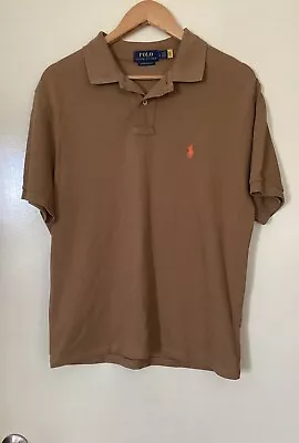 Mens Ralph Lauren Tan Polo Shirt Size L/g • $24