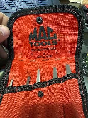 Mac Tools 5 Piece Straight Flute Screw Extractor Set W Pouch STEX5S Brand New • $44.98