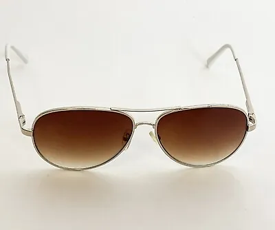 $14.99 • Buy Steve Madden  Gold Aviator Womens Sunglasses White Temple Pieces S5358 GLD