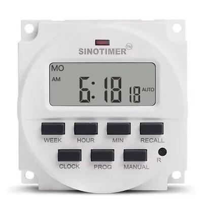 7 Day General Purpose Immersion Electronic Timer 16 Amps Socket Box Programmer • £21.59