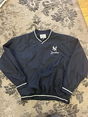New York Yankees Jacket Mens L Blue G-lll Genuine Merchandise MLB Pullover • $34.95