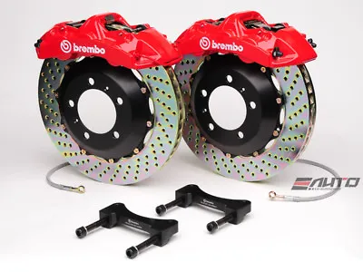 Brembo Front GT Big Brake 6pot Caliper Red 355x32 Drill Disc R34 Skyline GT-R • $4395