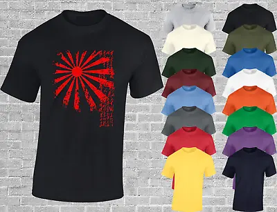Japan Rising Sun Mens T Shirt Japanese Fashion Cool Illuminati Summer Casual • £7.99