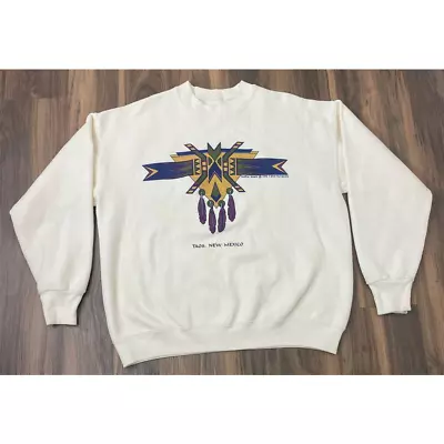 VTG 1995 Feather Shield Purveyors Taos New Mexico Crewneck Sweatshirt L • $23.99