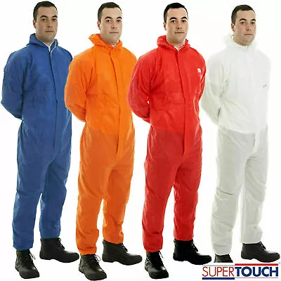 Supertex Sms Disposable Overall Suit Hood Paint Spraying Coverall Food Process • £10.99