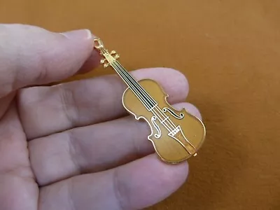 (M-14-3) STRADIVARIUS Violin NECKLACE Pendant 24k Gold Plate JEWELRY Love Music • $26.06