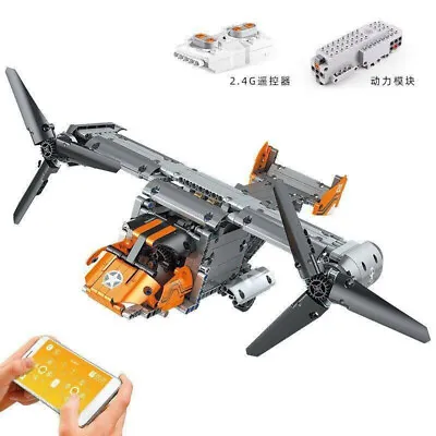$56.13 • Buy Building Blocks Set APP Motorized RC MOC V22 Osprey Plane Bricks Toy
