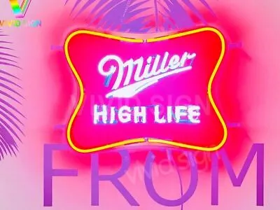 US STOCK 20 X16  Miller High Life Beer Neon Sign Light Lamp HD Vivid Printing • $149.98