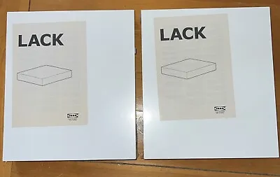 2 Ikea  Lack  Floating Wall Shelves #16353 In White 11.75 X10.25 X2  New • £21.30