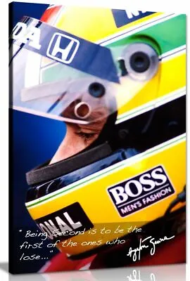 Ayrton Senna Quote F1 Canvas Wall Art Picture Print • £15.99