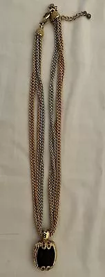 ❤️very Nice Multi Strand Gold/silver Toned Necklace Pendant. • $7