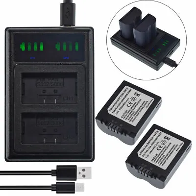 2 Battery+USB Charger For Panasonic CGA-S006e DMC-FZ28 Digital Camera Lumix FZ8 • $29.66