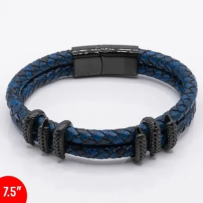 $29.64 • Buy Dragon Claw Leather Bracelet With Adjustable Stainless Steel Claws - Size 7.5 