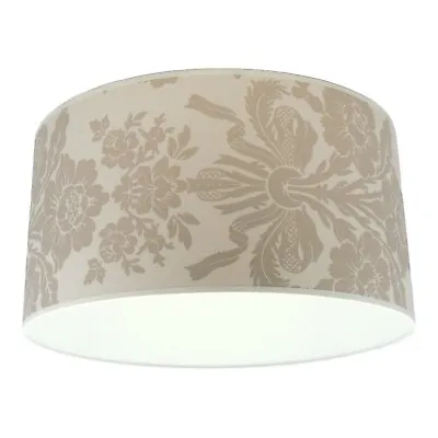 20cm Lampshade Handmade In UK - Laura Ashley Tatton Champagne Wallpaper • £28.49