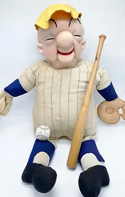 Vintage Mr Magoo Baseball Player Large 28” Doll 1967 Store Display GE Light Bulb • $39.99