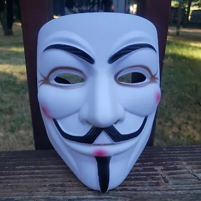 $14.90 • Buy V For Vendetta Mask - Anonymous Guy Fawkes Party Masker Cosplay - White
