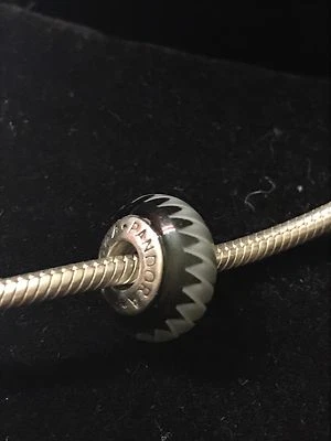 $25.90 • Buy Genuine Pandora Authentic Murano Glass Bead Charm Green Zig Zag 790616