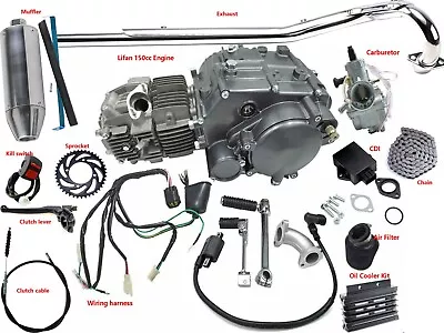 Racing Lifan 150cc Engine Motor Kit For Dirt Bike Apollo Honda CT70 CT110 140CC • $944.44