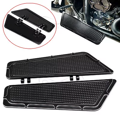 Motorcycle Front Driver Wide Foot Rest Floorboards For Harley Touring Dyna 86-20 • $105.98