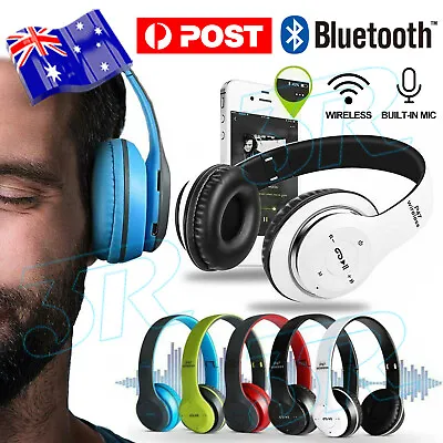 $13.45 • Buy Wireless Headset Noise Cancelling Headphones Earphone With Mic 4.2 Bluetooth AU