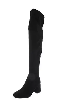 Nine West Women's Blocky 02 Faux Suede Pull-On Knee-High Boots Black US 9 M • $60