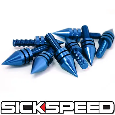 8pc Blue Billet Aluminum Motorcycle Spiked Bolt Screw For Windscreen C • $12.88