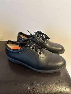 Dinkles Unisex Black Oxford Marching Shoes Mens Size 5 Women's 7 • $16