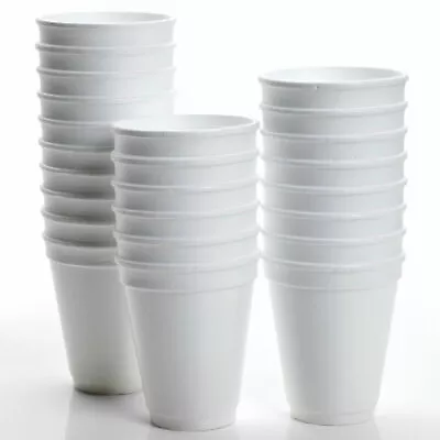 £26.98 • Buy Foam Polystyrene Tea Cups Soft/Hot Drinks 10oz 200 X Disposable Cups Coffee