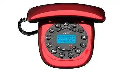 IDect Carrera Push Button Red Corded Telephone W/Caller Display  Model: 10H4618 • £8.99