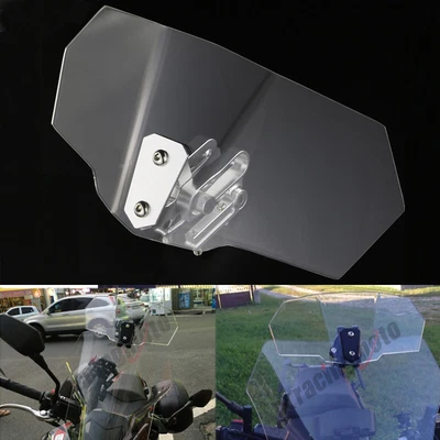 $33.88 • Buy Fit For Suzuki V-Strom 650 XT Clip On High Windshield Screen Extension Spoiler