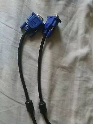 £2 • Buy 1.5M VGA Cable HD15 SVGA Male To Male VGA Lead For PC Laptop TFT LCD Monitor TV