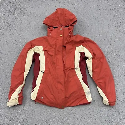 LL Bean Jacket Womens Small Red White Thinsulate 3 In 1 Snow Ski Outdoor Rain 90 • $19.88