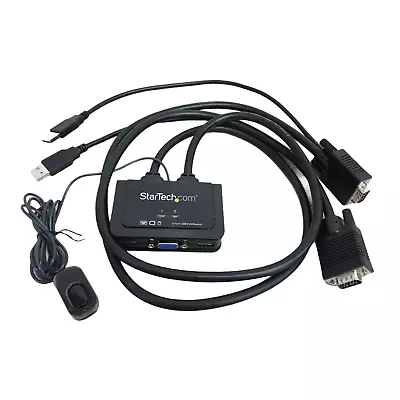 Startech SV211USB 2 Port USB VGA Cable KVM Switch Powered With Remote • $9.99