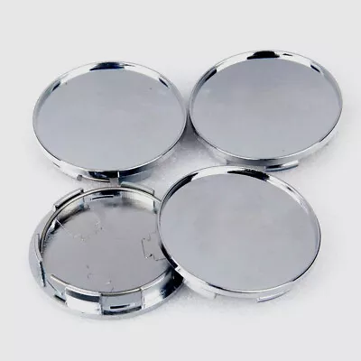 4Pcs Universal 68mm Chrome Silver Car Wheel Hub Center Caps Covers Set No Logo • $16.70