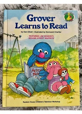 Grover Learns To Read  1980s Hardcover Vintage Sesame Street Muppet Jim Henson • $30