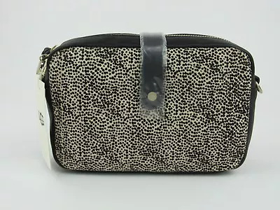 UGG Olive Crossbody Exotic Tan Black Cow Hair Leather Purse MSP $195 • $76.99