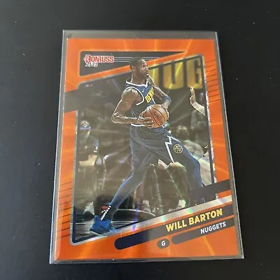 2021-22 Panini Donruss Will Barton Orange Laser Denver Nuggets #106 • $1.15