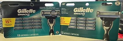 Gillette MACH3 Refills  Razor Blades 24 Cartridges Sealed Pack Fast Shipping USA • $32.90