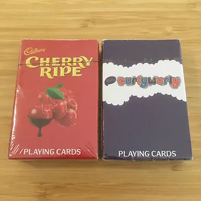 Cadbury Cherry Ripe + Curly Wurly Playing Cards | Brand New/Sealed | Aus Seller • $19.95