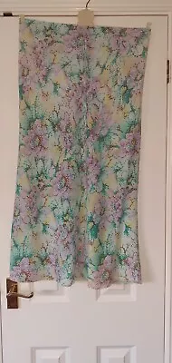 £5 • Buy M&S  Jade Green & Lilac Summer Elasticated Waist Skirt Size 14