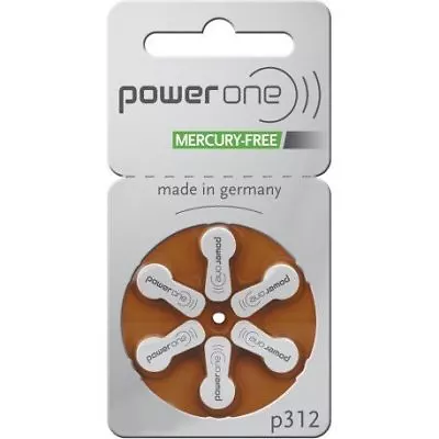 Power One Size Size 312 Hearing Aid Batteries 20 Packs (Total Of 120 Batteries) • $28.99