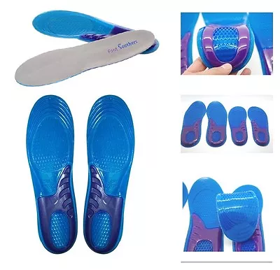 Work Boots Gel Insoles Shoe Inserts Orthotic Arch Support Pads Massaging Feet • £4.49