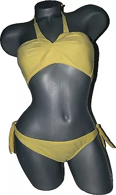 $99.99 • Buy NWT ROSA CHA Brazilian L Yellow Bikini Side Tie Swimsuit Sexy 2pc Designer 