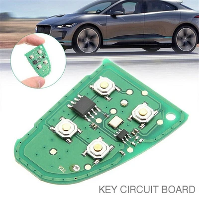 £8.45 • Buy 433 MHz Key Circuit Board For-Jaguar X Type XJ XJR 4 Button Flip Remote-Fob