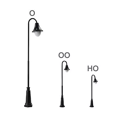 £8.39 • Buy 10pcs Model Trains O OO HO TT Gauge Metal Lamp Street Light Warm White LED