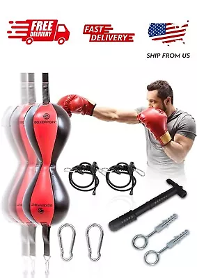 Double End Boxing Speed Ball Punching Bag MMA Kickboxing Training Equipment US • $55.99