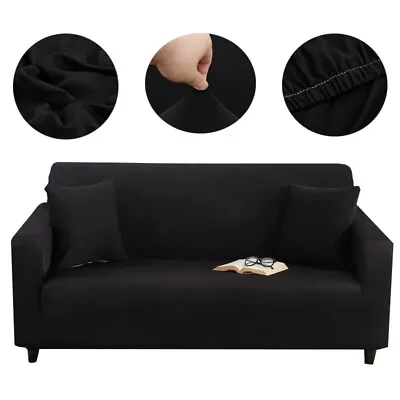 Sofa Cover Stretch Elastic Slipcovers Sectional Vintage Living Room Couch Cover • $33.26