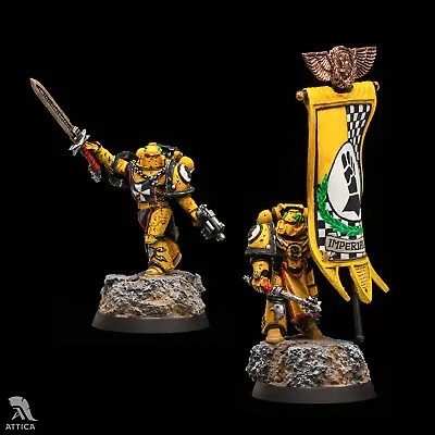 Imperial Fists Legion Command Painted Figure Horus Heresy Pre-Sale | Art • $335.10