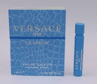 Versace Eau Fraiche Eau De Toilette For Men Carded Sample Spray 0.03 Oz / 1ml • $5.99